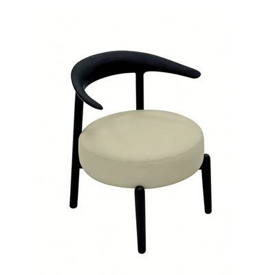 خرید صندلی ناهار خوری مدرن ارگونومیک چوب زبان گنجشک، پشتی منحنی بدون دسته، کوسن ضخیم مخمل خواب دار، صندلی رستوران چوب جامد برای استفاده خانگی و تجاری، روکش مشکی online manufacture