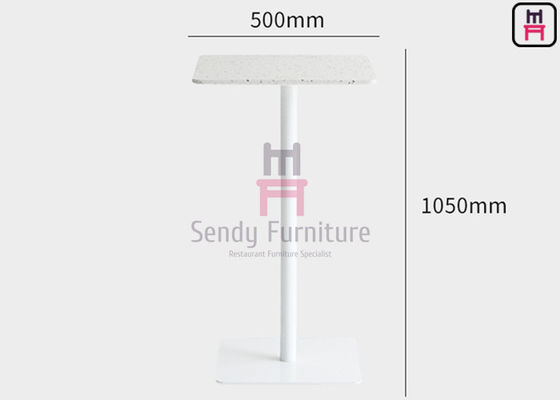 خرید میزهای رستوران مربعی Terrazzo H105cm OEM ODM ODM Coating Steel Bar online manufacture