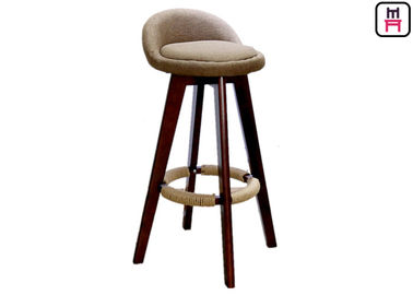 چوب چوب رستوران نوار چارپایه پوست نرم / پارچه پارچه پنبه W50 * D37 * SH73cm S