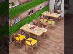 صندلی ناهار خوری چوبی خمیده کلاسیک با صندلی های چرمی مبلمان داخلی تجاری