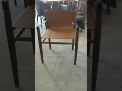 چوب خاکستر قاب رستوران صندلی ناهارخوری بغل دستی مدرن برای لابی هتل