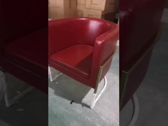 صندلی ناهار خوری رستوران با روکش مخملی 0.42cbm