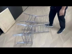 رزین Chiavari صندلی های پلاستیکی رستوران PC شفاف بدون دست برای بار / کافه