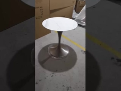 صندلی رستورانی چوبی غلاف زده با پوست خاکستری بدون دستکش